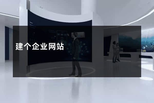 建个企业网站