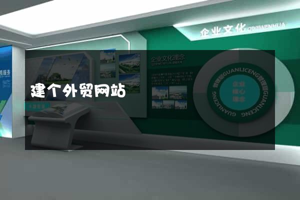 建个外贸网站