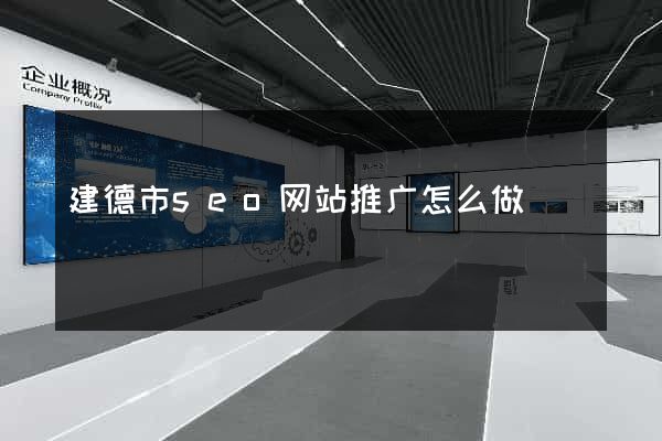 建德市seo网站推广怎么做