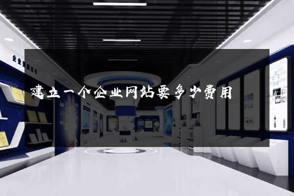 建立一个企业网站要多少费用
