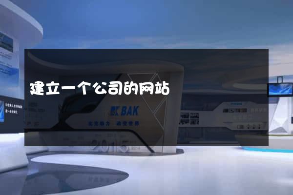 建立一个公司的网站