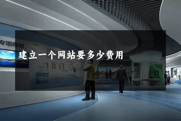 建立一个网站要多少费用