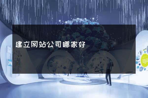 建立网站公司哪家好
