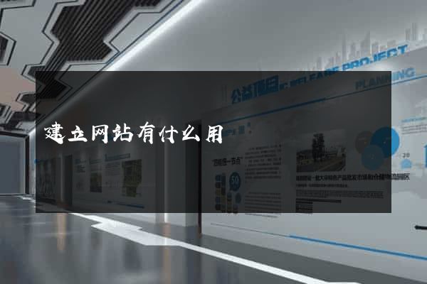 建立网站有什么用