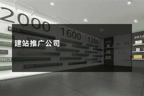 建站推广公司