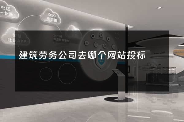 建筑劳务公司去哪个网站投标
