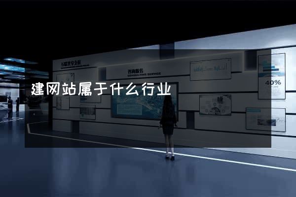 建网站属于什么行业
