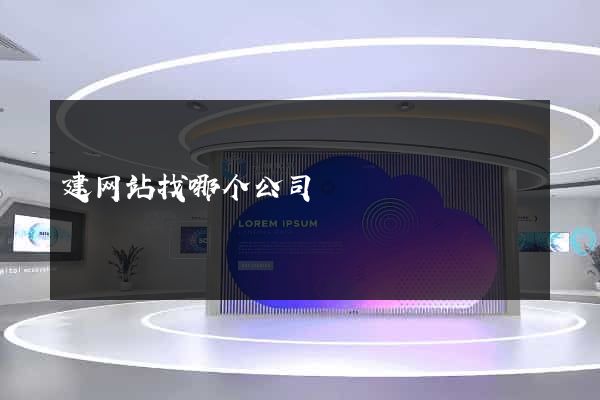 建网站找哪个公司