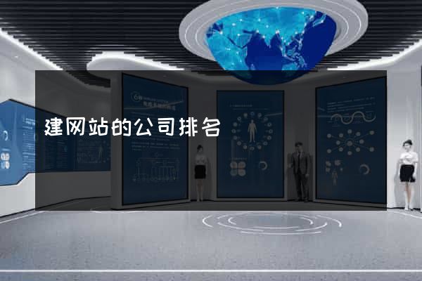 建网站的公司排名