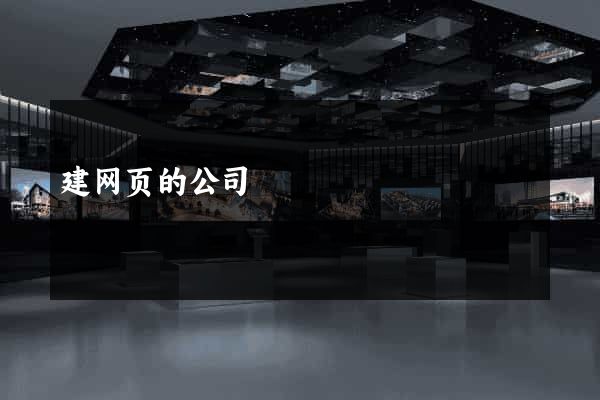 建网页的公司