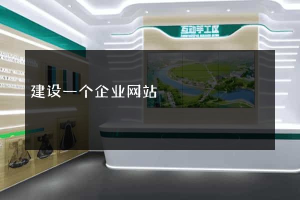 建设一个企业网站
