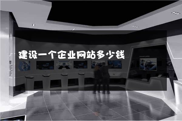 建设一个企业网站多少钱