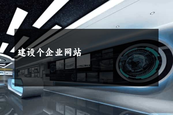 建设个企业网站