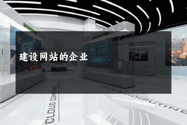 建设网站的企业