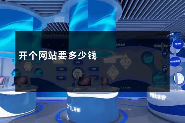 开个网站要多少钱
