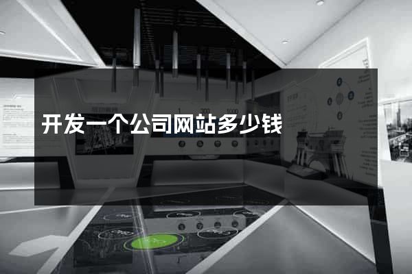 开发一个公司网站多少钱