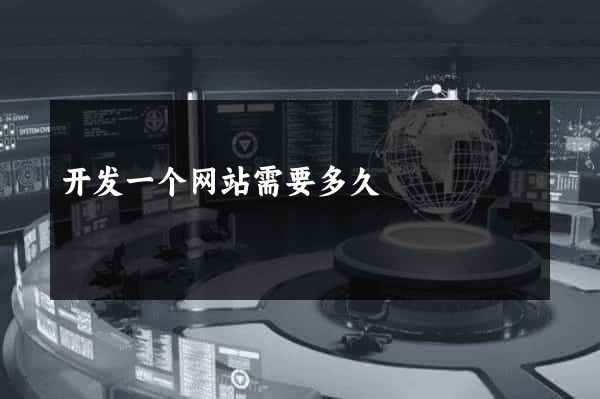 开发一个网站需要多久