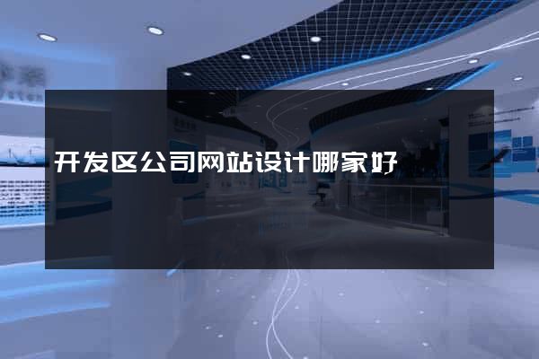 开发区公司网站设计哪家好