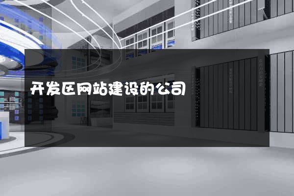 开发区网站建设的公司