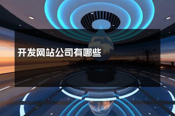开发网站公司有哪些