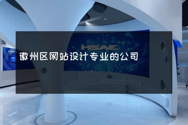 徽州区网站设计专业的公司