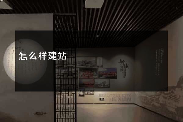 怎么样建站