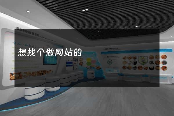想找个做网站的