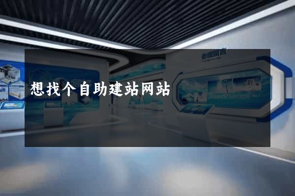 想找个自助建站网站