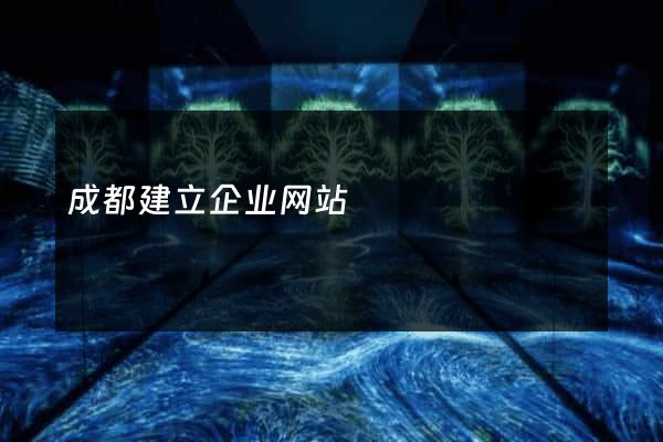 成都建立企业网站