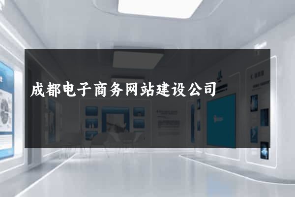 成都电子商务网站建设公司