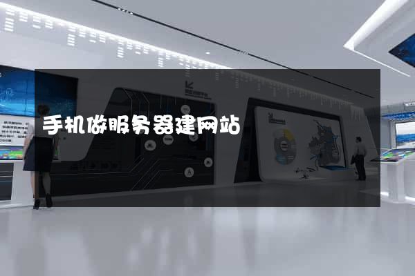 手机做服务器建网站