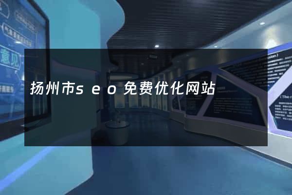 扬州市seo免费优化网站