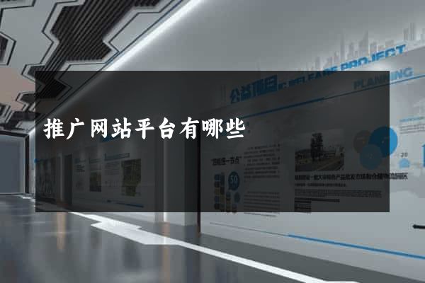 推广网站平台有哪些