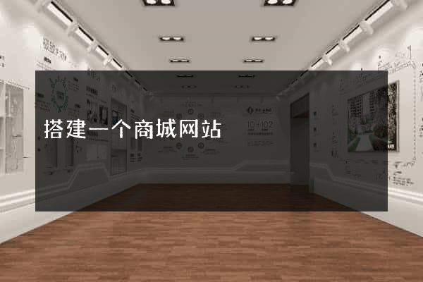 搭建一个商城网站