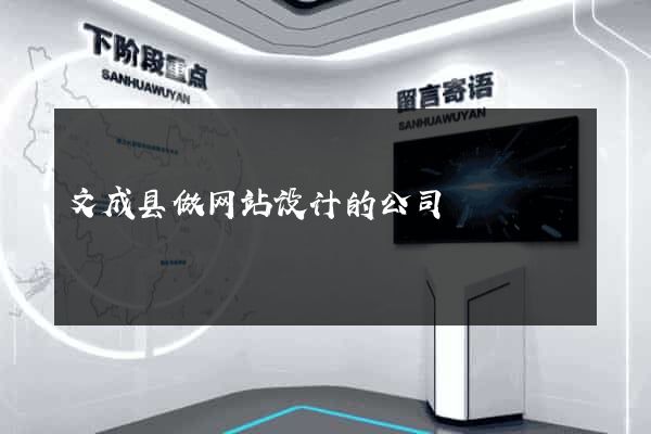 文成县做网站设计的公司
