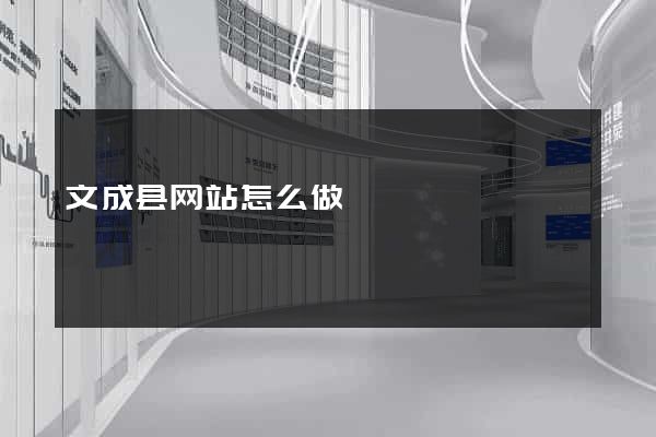 文成县网站怎么做