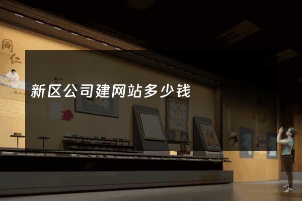新区公司建网站多少钱