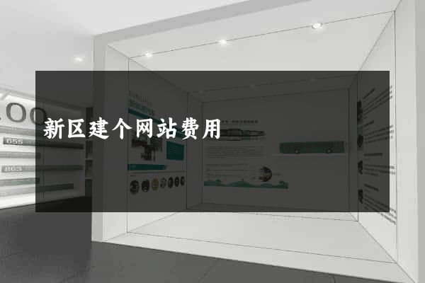 新区建个网站费用