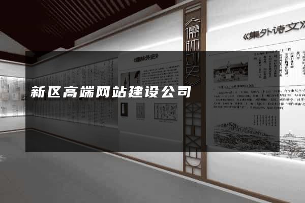 新区高端网站建设公司