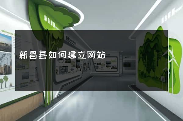 新昌县如何建立网站
