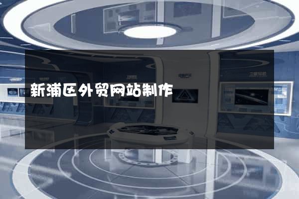 新浦区外贸网站制作