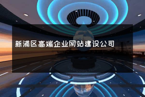 新浦区高端企业网站建设公司