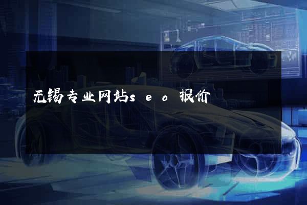 无锡专业网站seo报价