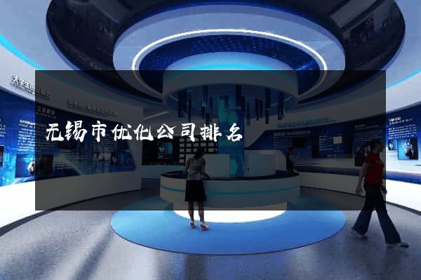 无锡市优化公司排名