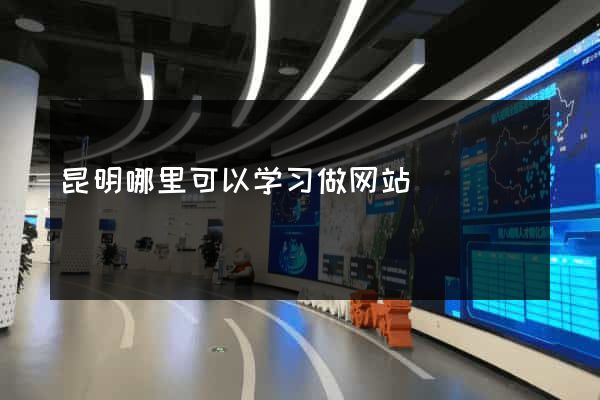 昆明哪里可以学习做网站