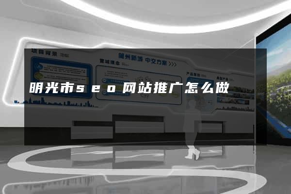明光市seo网站推广怎么做