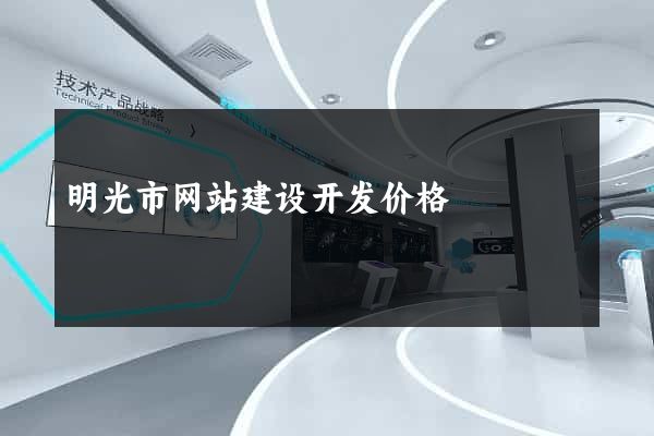 明光市网站建设开发价格