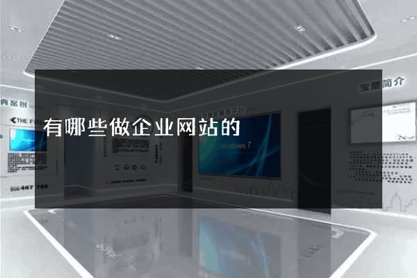 有哪些做企业网站的