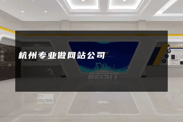 杭州专业做网站公司