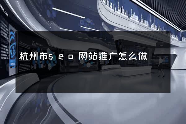 杭州市seo网站推广怎么做